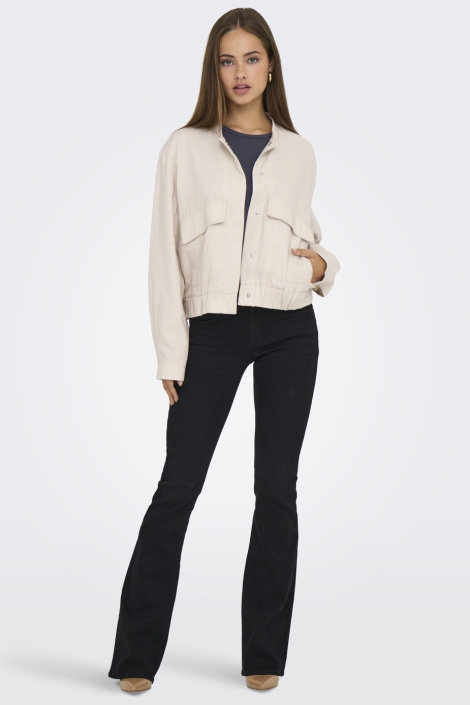 Jacqueline de Yong jdykari linen mix short jacket otw